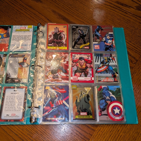 Marvel Cards Binder Superheroes Villains Marvel Trading Cards Collection Lot Marvel Cards Binder Superheroes Villains Marvel Trading Cards Collection Lot